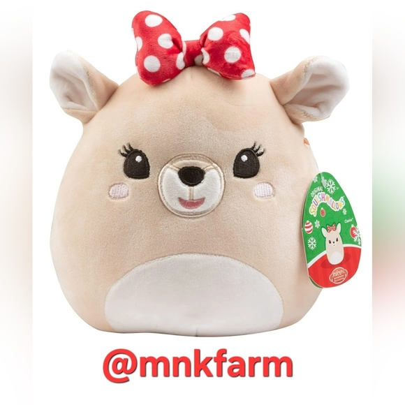 Squishmallow 8 in Pair Clarice and Rudolph the Red-Nosed Reindeer - Picture 2 of 8